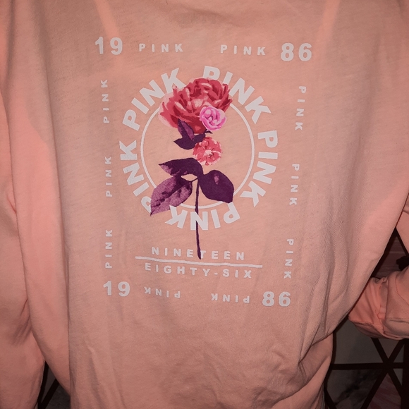 VS PINK coral light pink Crop sweatshirt - Picture 4 of 5